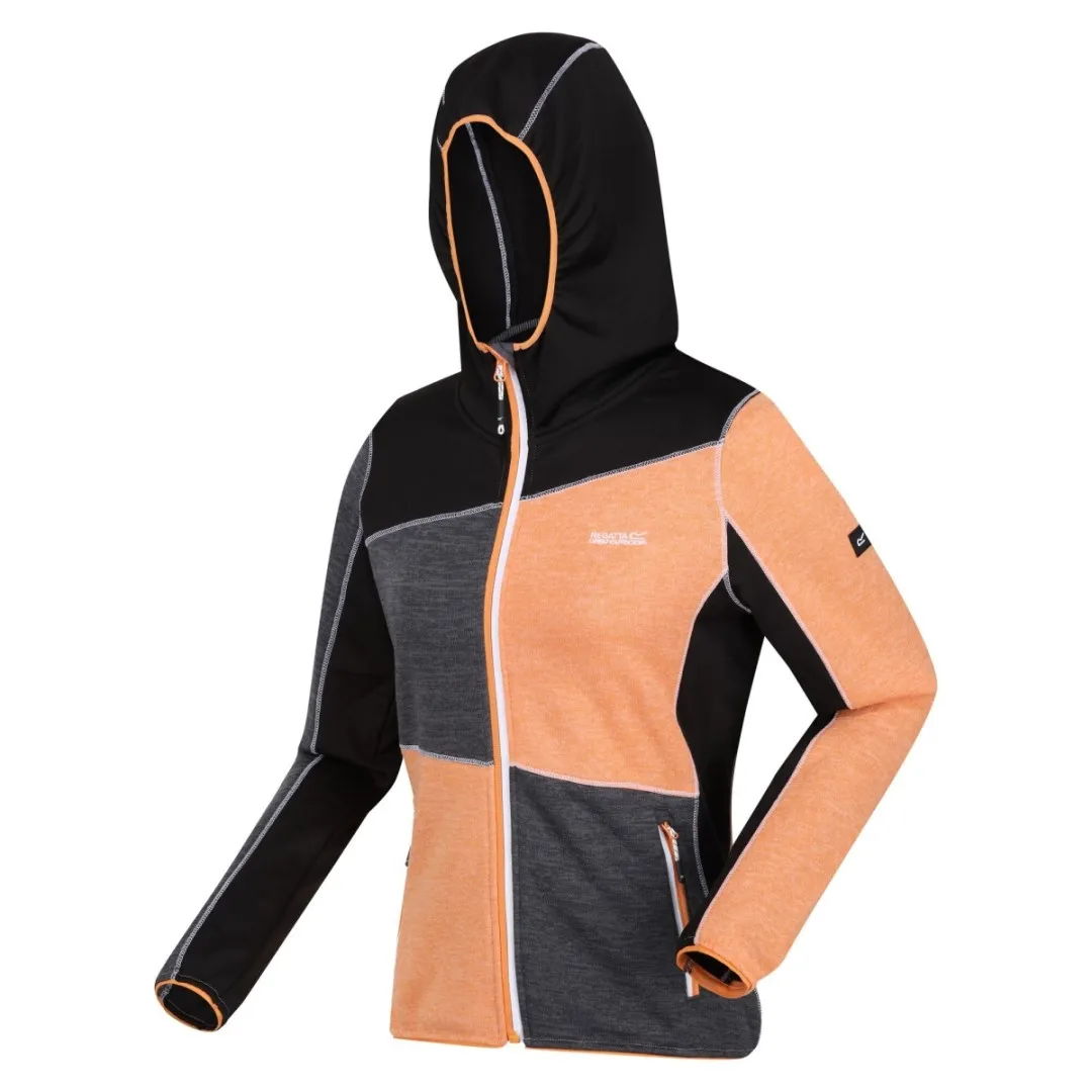 Damen Regatta WALBURY VI Fleece-Sweatshirt Hellorange/Schwarz 36