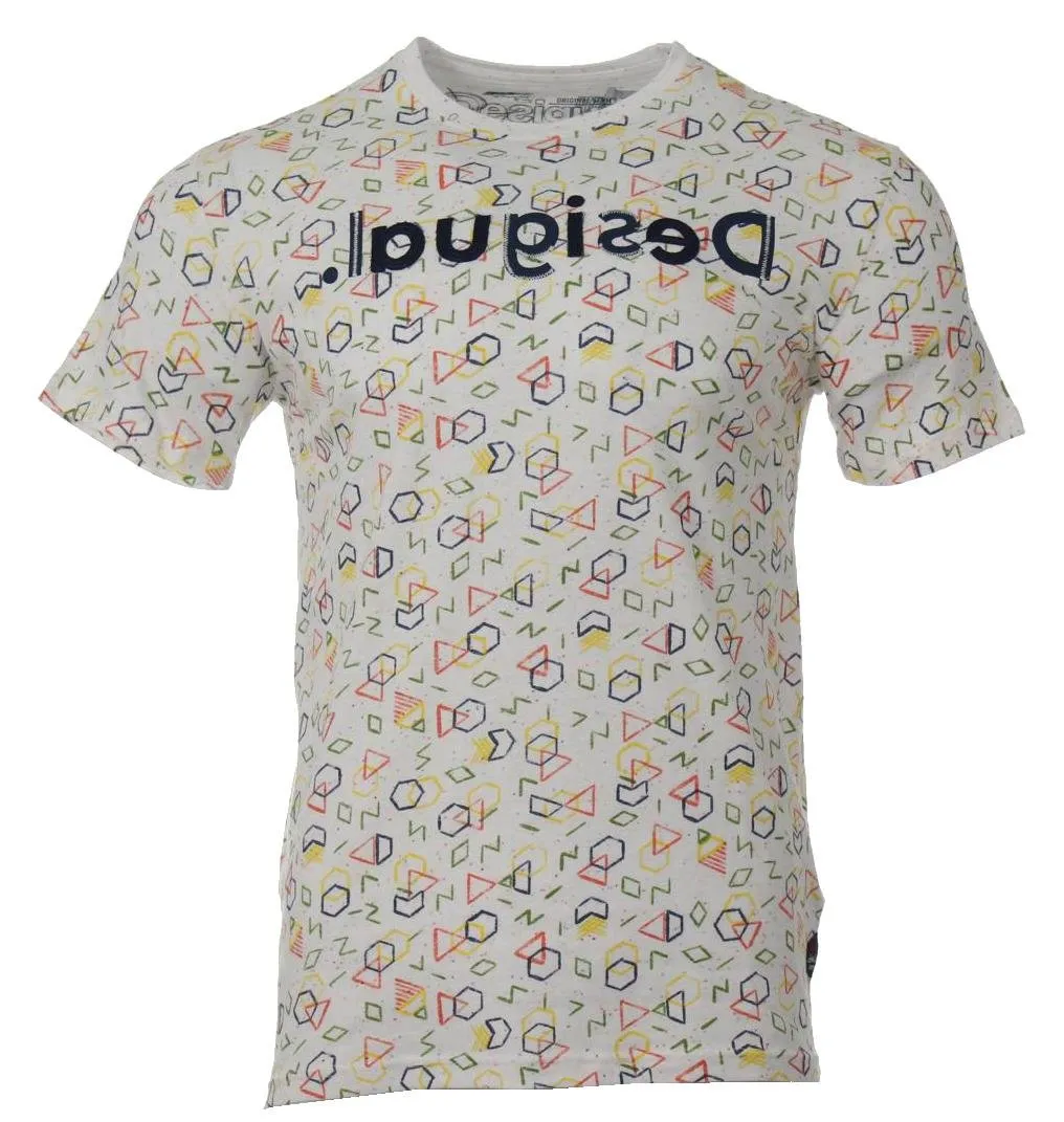 Desigual Rundhals T-Shirt - Weiß