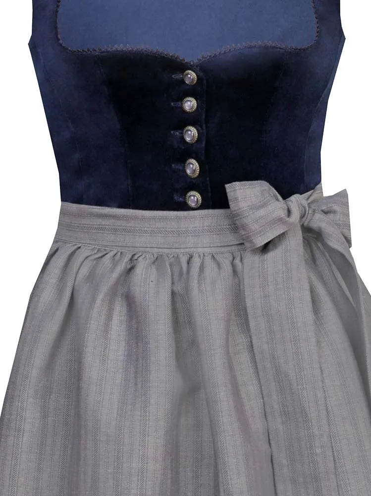 Dirndl Ainring 70cm Länge nachtblau