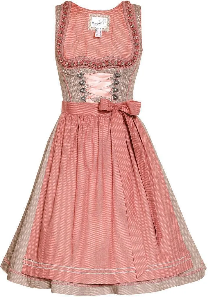 Dirndl Dana 55er Länge taupe blush