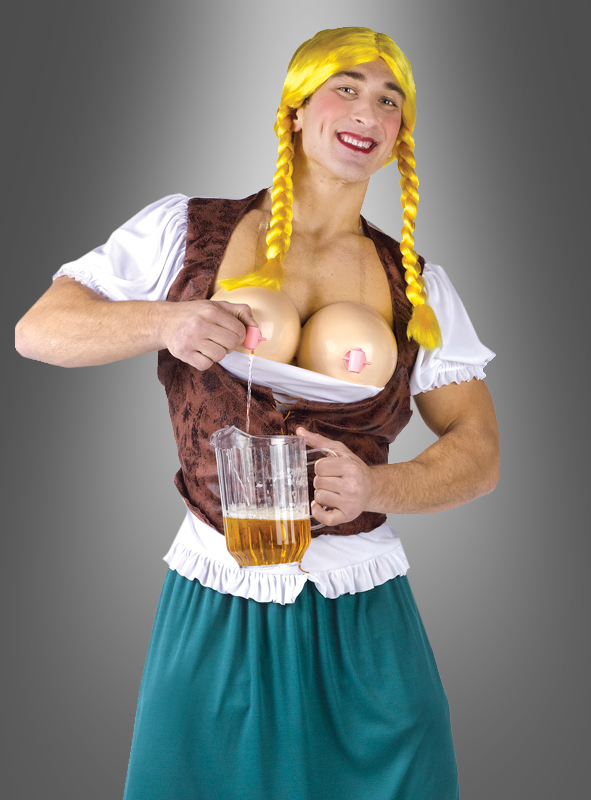 Dirndl Kostüm Männer Oktoberbrust für JGA und Karneval 