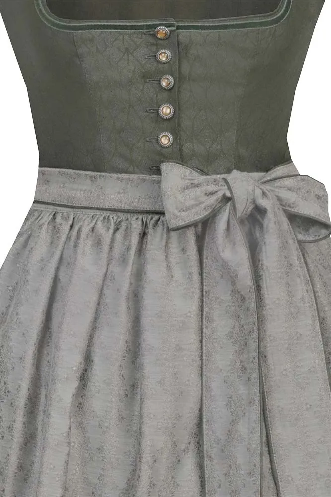 Dirndl Lina 75cm Länge efeu/khaki