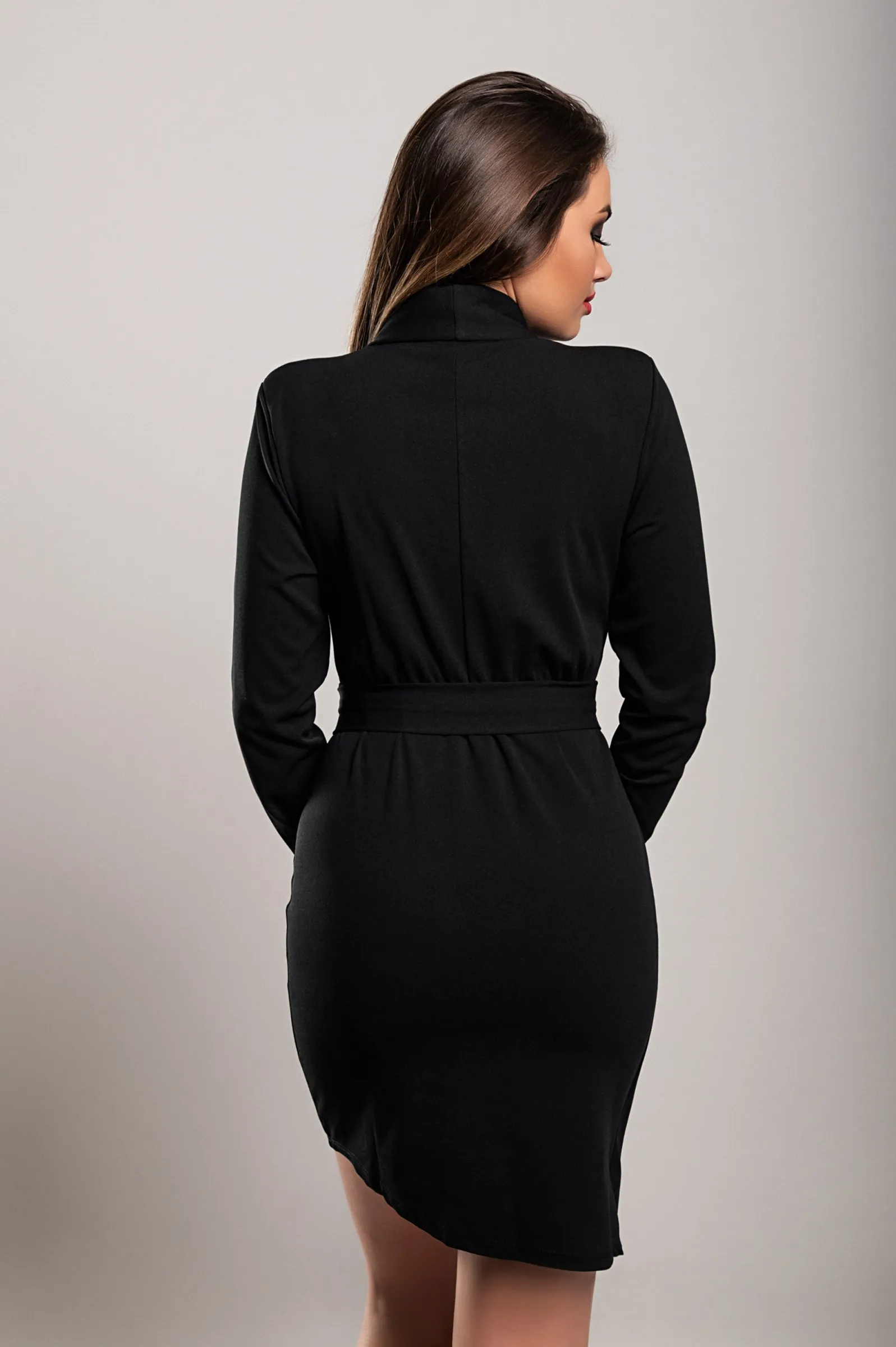 Elegantes Minikleid mit breiter Taille ''Rubya'', schwarz