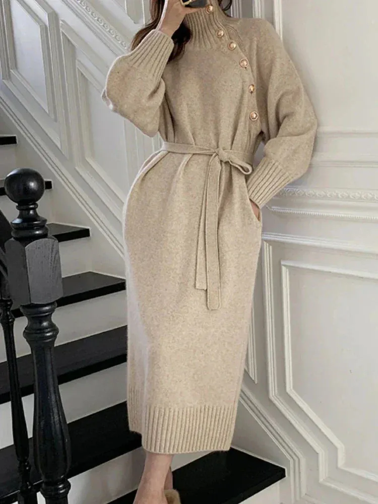 Elegantes Pullover Kleid mit Stil