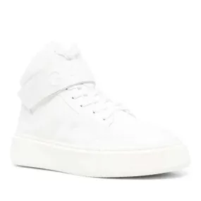   GANNI  Touch-Strap High-Top Sneakers White  High-Top Sneaker 
