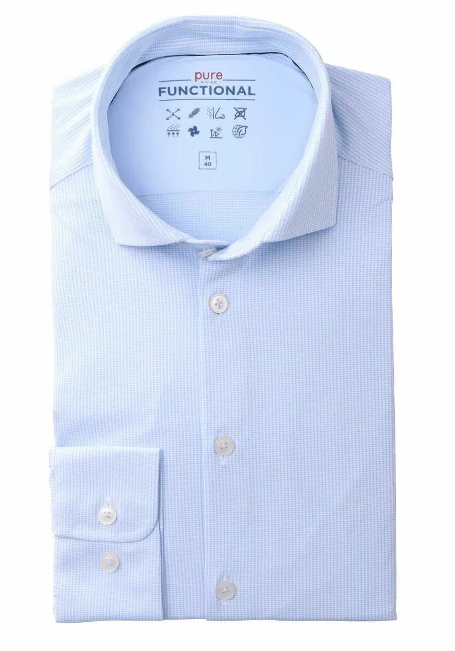 Hatico PURE- Functional Hemd Langarm blau