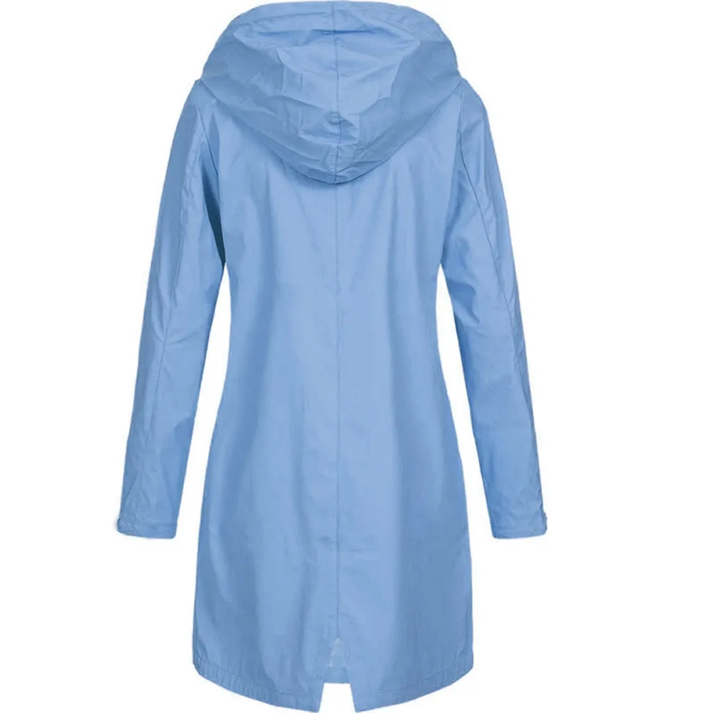 Heidi-Mode | Regenjacke Mit Kapuze, Knopfleiste Und Reissverschluss Für Damen