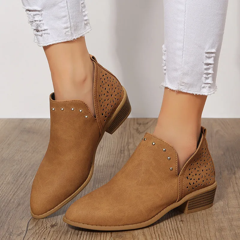 Heidi Spitze Zehen-Hohl-Stiefeletten