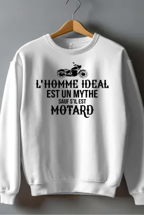 Idealer Biker-Mann – Herren-Sweatshirt mit Rundhalsausschnitt