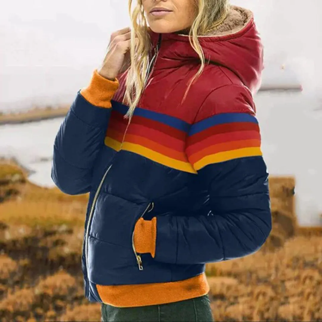 Kuschelige Jacke mit Kapuze für Frauen