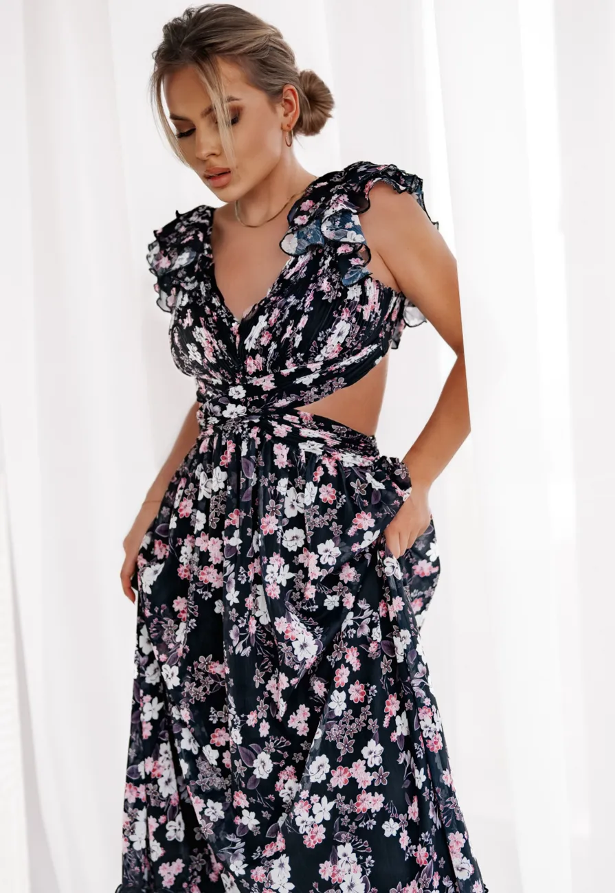 Maxikleid mit kleinem Blumendruck