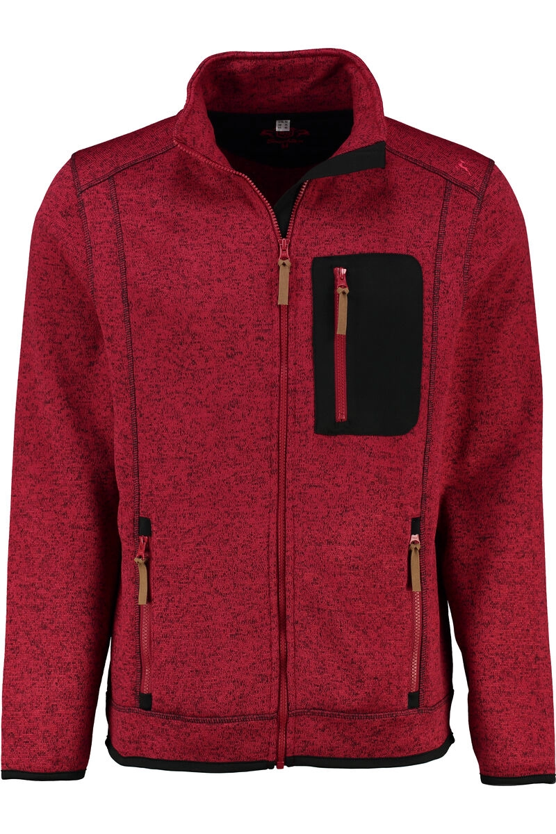 OS TRACHTEN Fleece-Jacke rot meliert