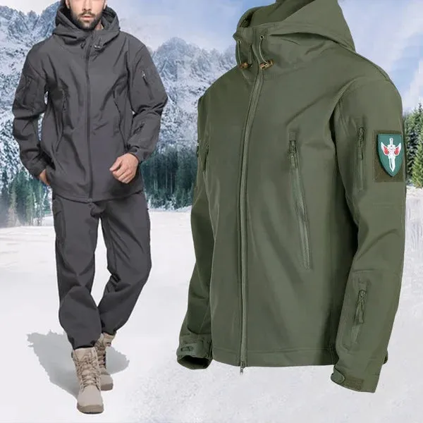 Otis | Herren Wetterfeste Taktische Jacke mit Kapuze, Reißverschlussta
