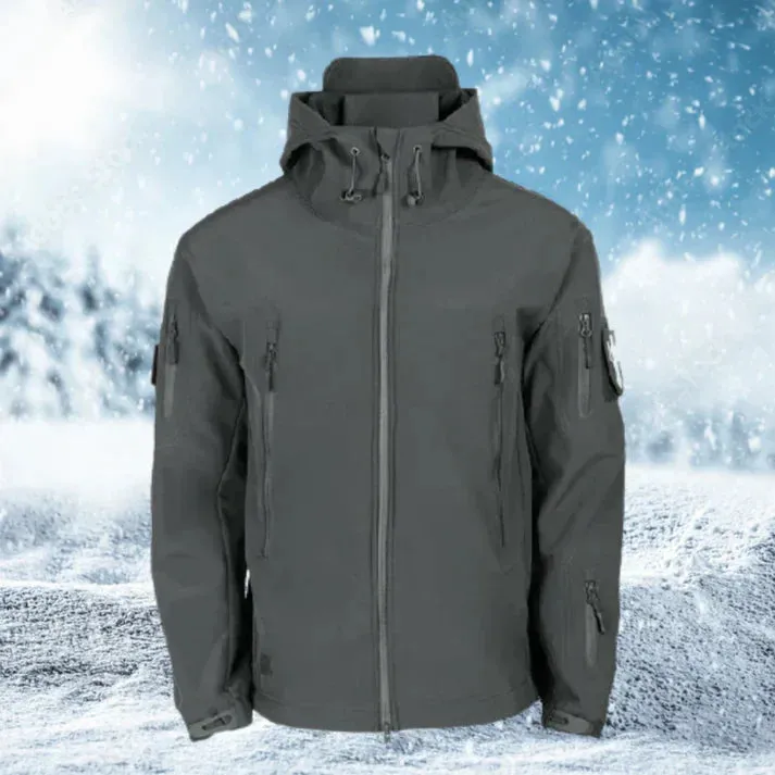 Otis | Herren Wetterfeste Taktische Jacke mit Kapuze, Reißverschlussta