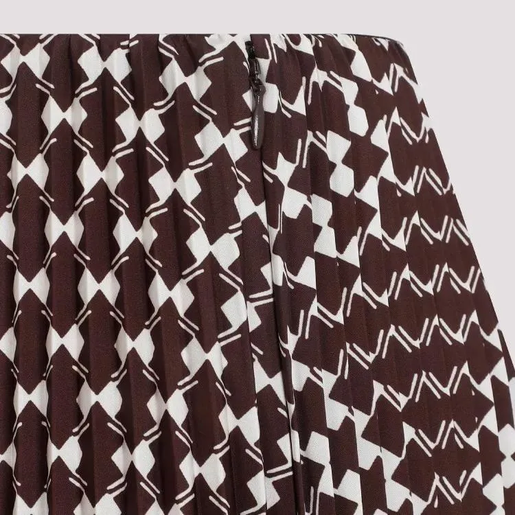   Polo Ralph Lauren  Trivelas Brown Cream Polyester Maxi Skirt Brown