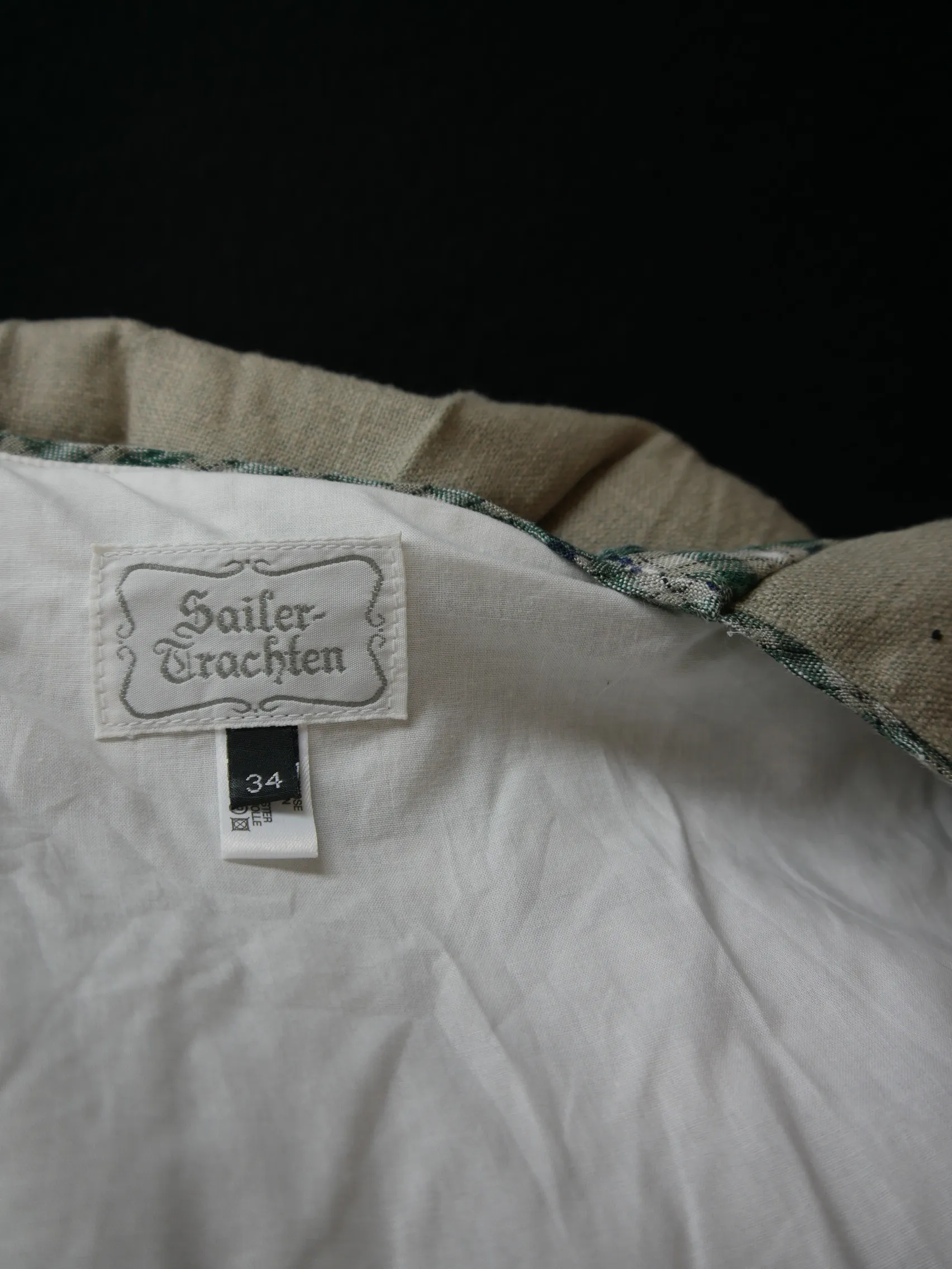 Sailer Trachten kariert mit Wienernaht großartiges Landhaus Kleid Trachten Gr.34
