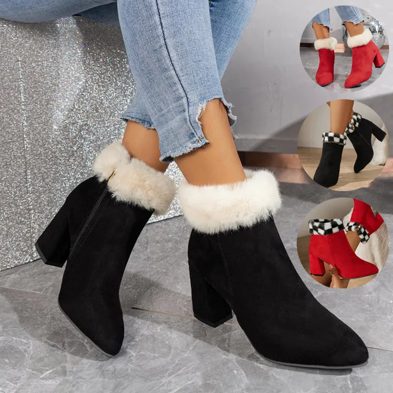 Sandra| Plüsch-Stiefeletten