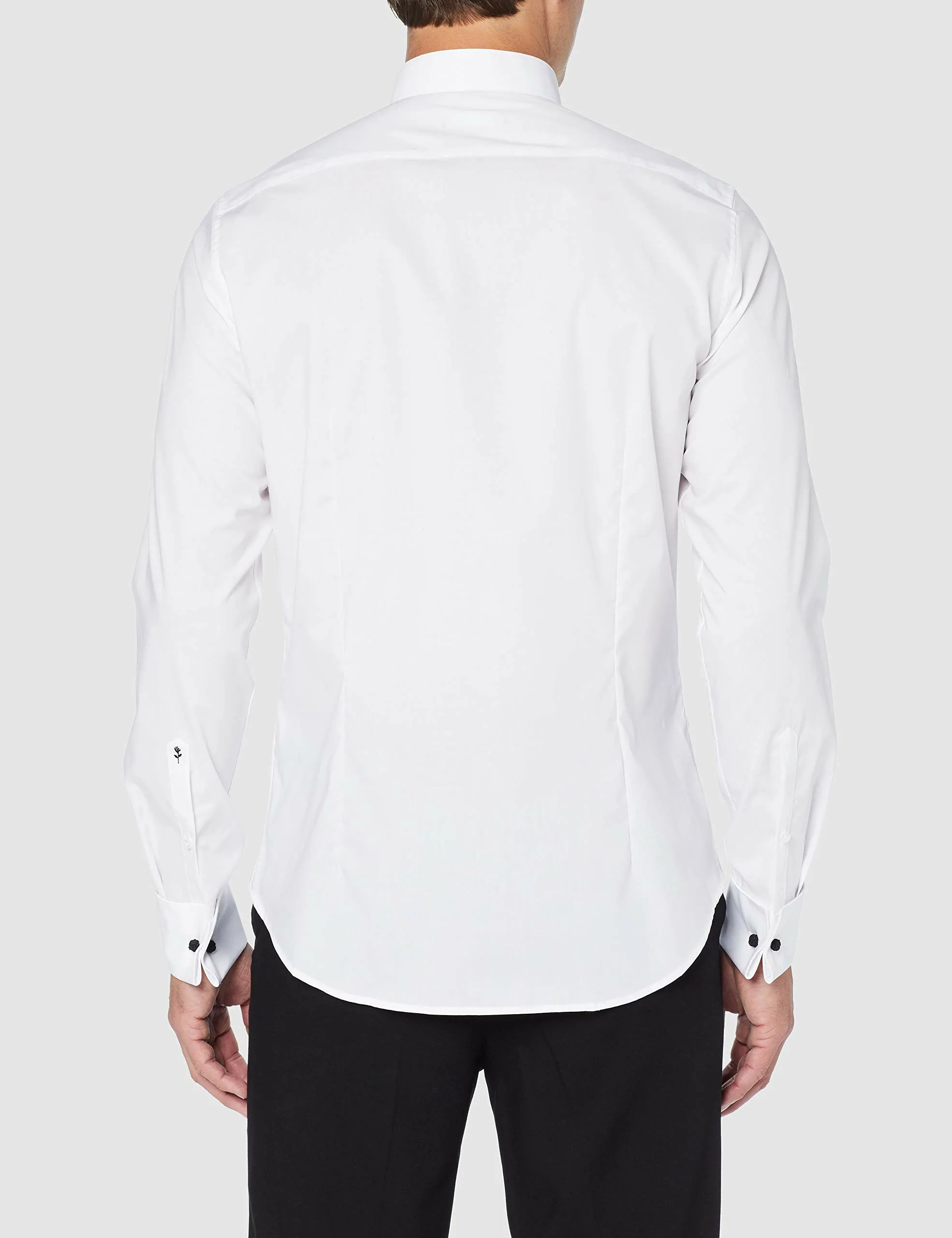 Seidensticker Herren Smoking Hemd Slim Fit - Bügelfreies, schmales Hemd für Anzug, Smoking, Cut und