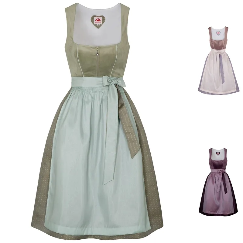 Spieth & Wensky Dirndl Doreen Lange-Dirndl Kleid 2-teiliges Trachtenkleid