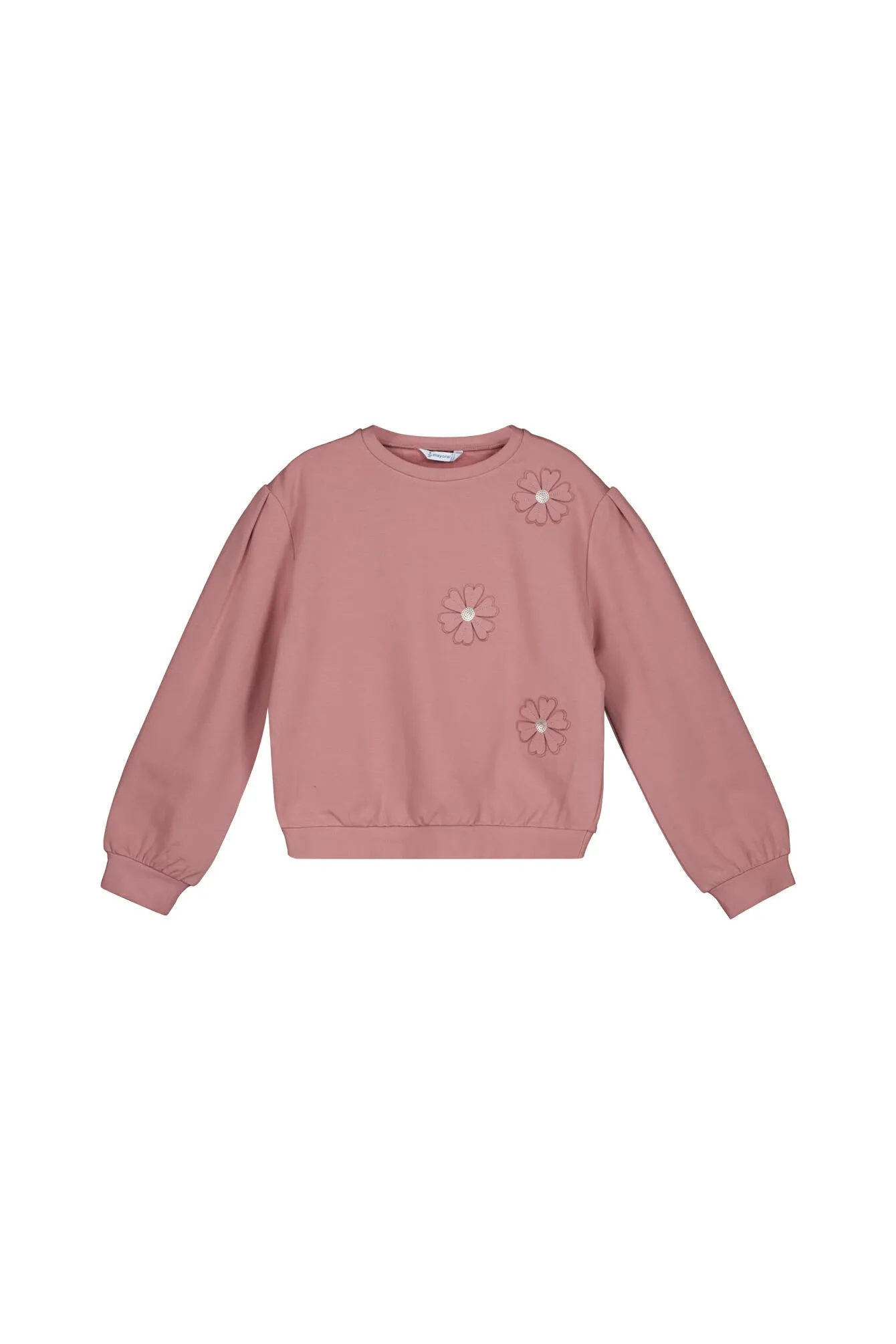 Sweatshirt mit aufgestickten Blumen