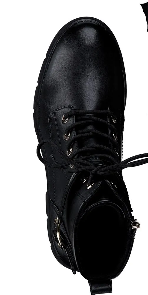 Tamaris Damen Boots Stiefelette Zierschnalle TOUCHit- Fußbett schwarz S23 1-25289-41