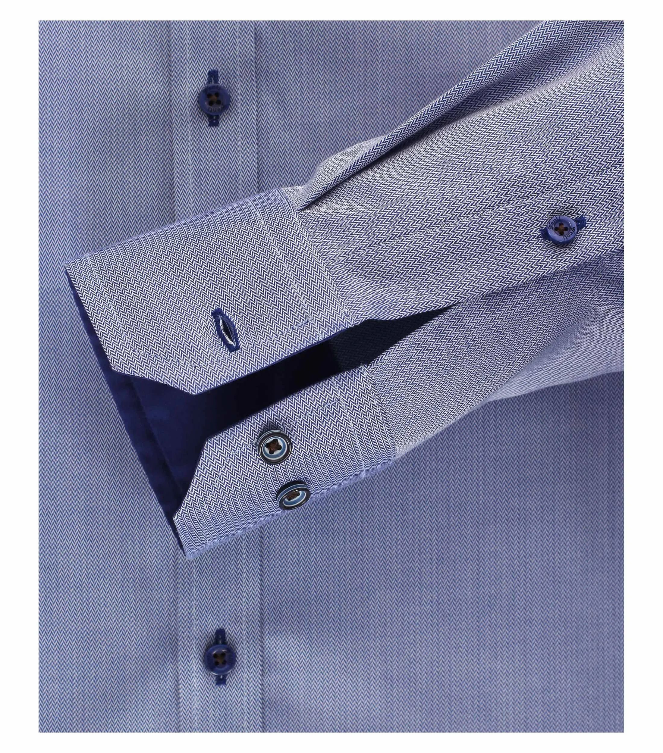 Venti Herren Twill Hemd unifarben extra Langer Arm 72cm Slim Fit