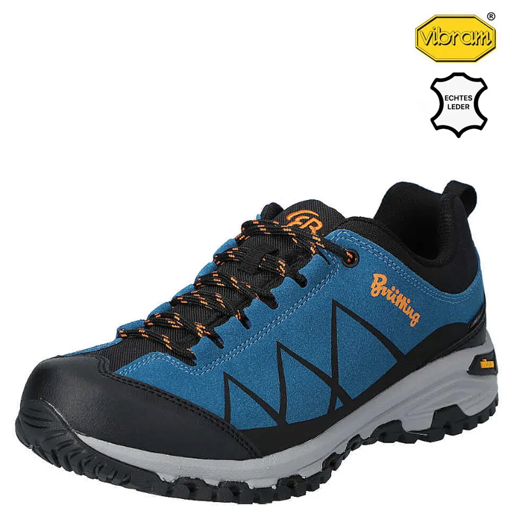 Vibram - wasserdichte Brütting Outdoorschuhe KANSAS Leder, blau