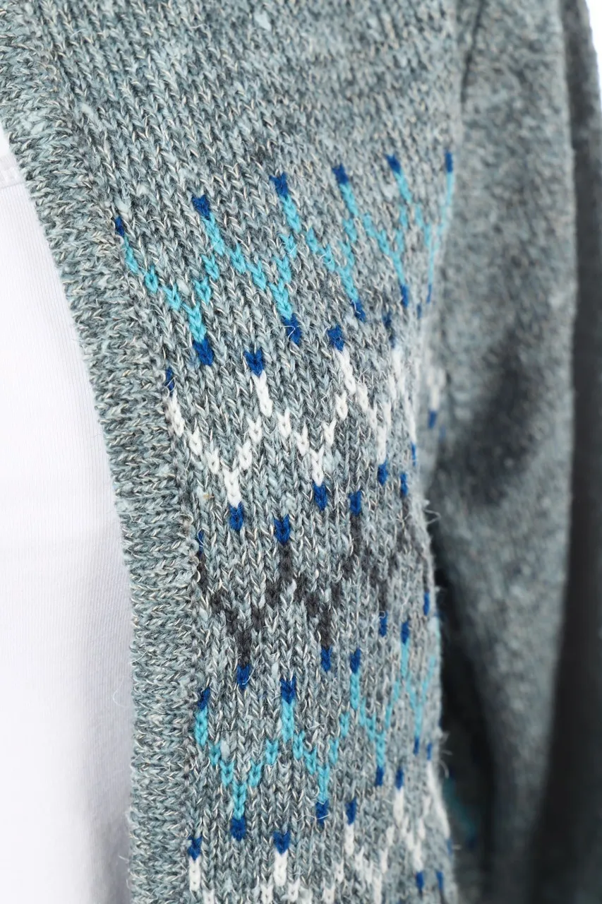 VINTAGE - Cardigan aus Schurwoll-Mix mit Seide - D 44